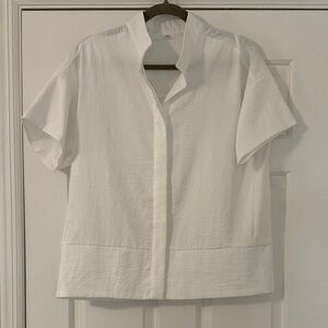White Short Sleeve Blouse